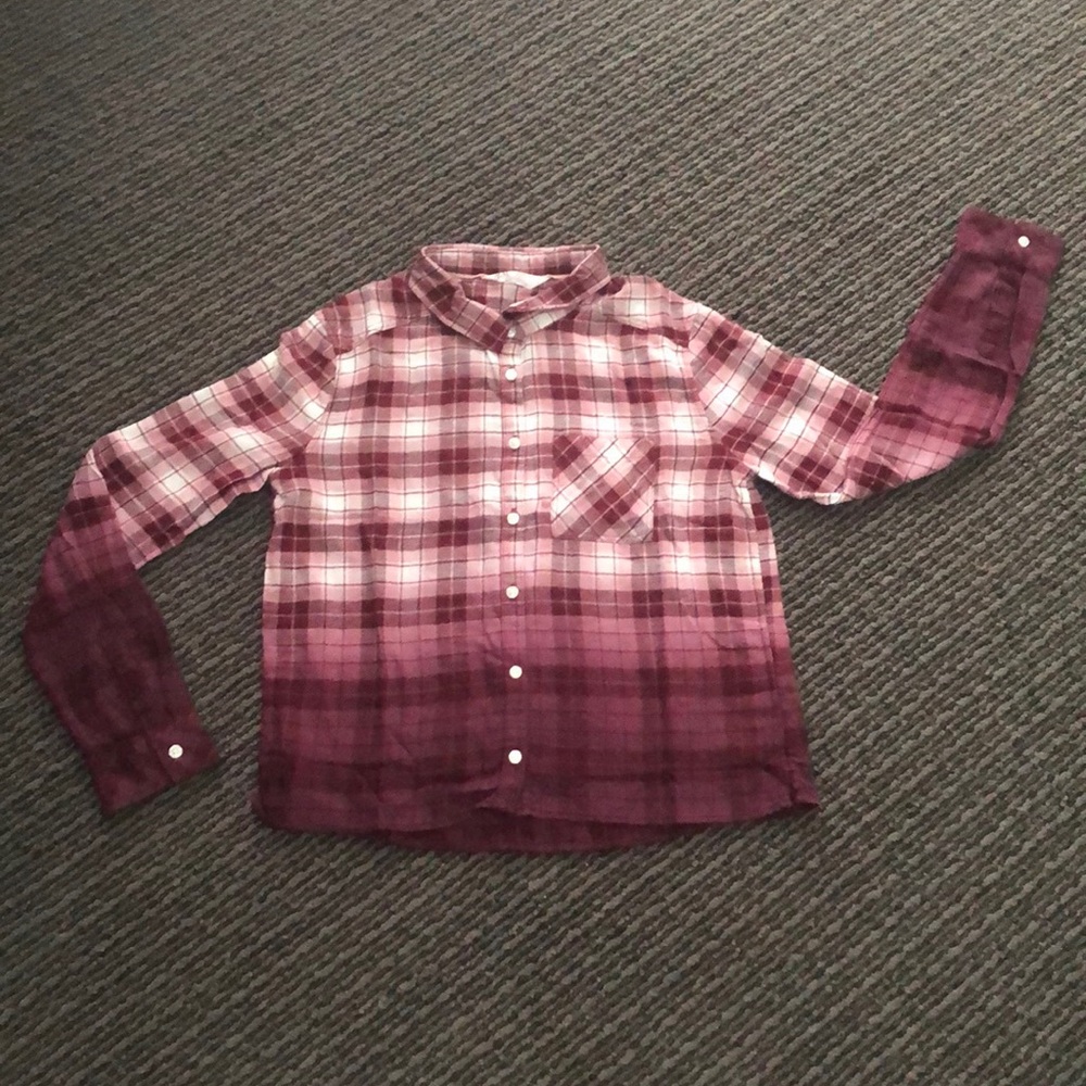 H&M Girls Plaid Long-sleeve Shirt 13-14Y NWT